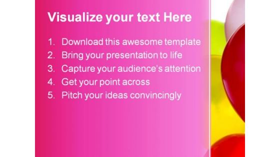 Balloons Entertainment PowerPoint Background And Template 1210