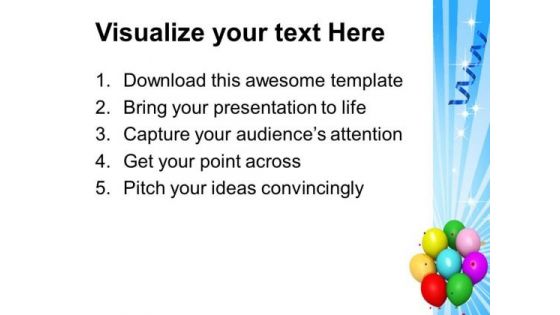 Balloons Streamers And Confetti Celebration PowerPoint Templates Ppt Backgrounds For Slides 1212