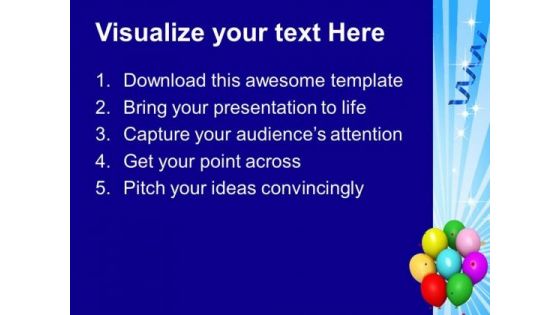 Balloons Streamers And Confetti Celebration PowerPoint Templates Ppt Backgrounds For Slides 1212