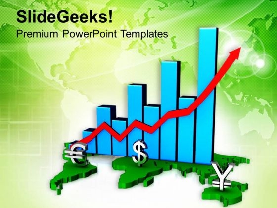 Bar Chart For Fluctuation In World Currencies PowerPoint Templates Ppt Backgrounds For Slides 0413