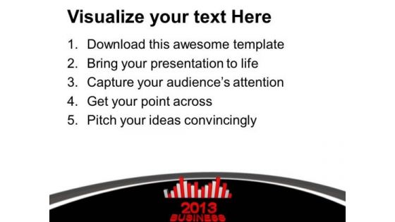 Bar Graph 2013 New Year Concept Marketing PowerPoint Templates Ppt Backgrounds For Slides 1112