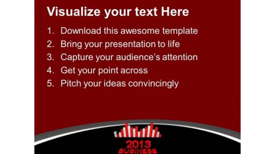 Bar Graph 2013 New Year Concept Marketing PowerPoint Templates Ppt Backgrounds For Slides 1112