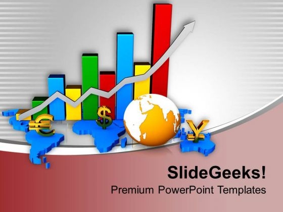 Bar Graph Factors With Euro Dollar PowerPoint Templates Ppt Backgrounds For Slides 0413