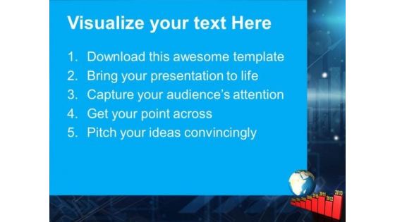 Bar Graph Yearly Along Earth PowerPoint Templates And PowerPoint Themes 1012