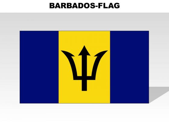 Barbados Country PowerPoint Flags