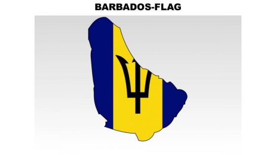 Barbados Country PowerPoint Flags