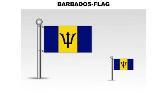 Barbados Country PowerPoint Flags