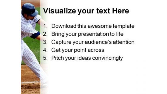 Baseball Sports PowerPoint Template 0610