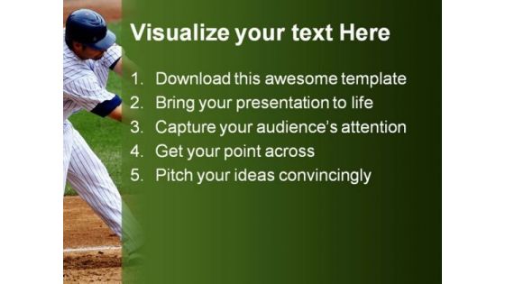 Baseball Sports PowerPoint Template 0610