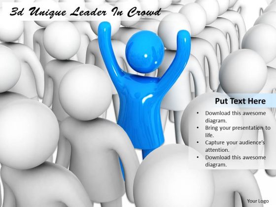 Basic Marketing Concepts 3d Unique Leader Crowd Business