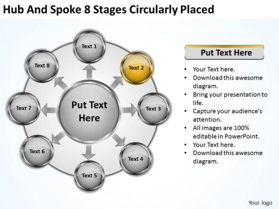 Basic Marketing Concepts Hub And Spoke 8 Stages Circularly Placed Ppt Business Planning Strategy