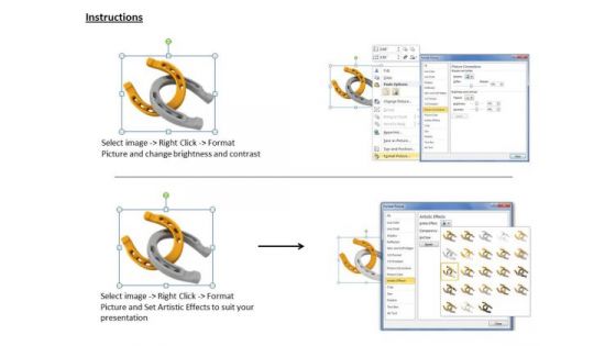 Basic Marketing Concepts Two Horseshoes Lucky Symbols Business Images Photos