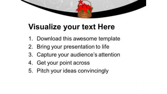 Basket Of Bright Red Flowers PowerPoint Templates Ppt Backgrounds For Slides 0113