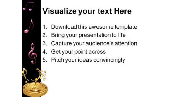 Bass Notes Music PowerPoint Themes And PowerPoint Slides 0511