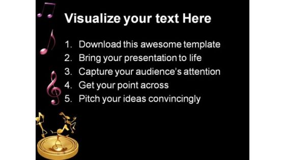 Bass Notes Music PowerPoint Themes And PowerPoint Slides 0511