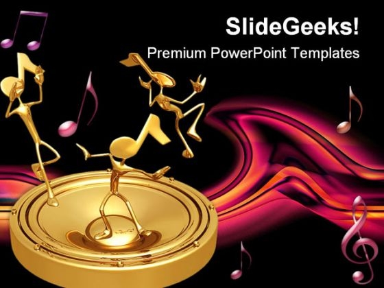 Bass Notes Music PowerPoint Themes And PowerPoint Slides 0511