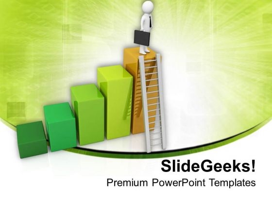 Be The First To Climb The Ladder PowerPoint Templates Ppt Backgrounds For Slides 0813
