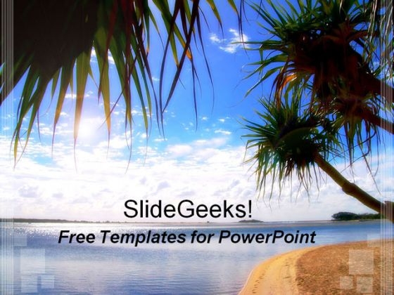 Beautiful Beach View PowerPoint Template