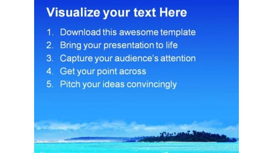 Beach Beauty PowerPoint Template 0910
