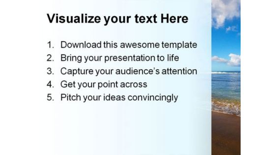 Beach Beauty PowerPoint Template 1110