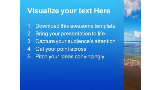 Beach Beauty PowerPoint Template 1110