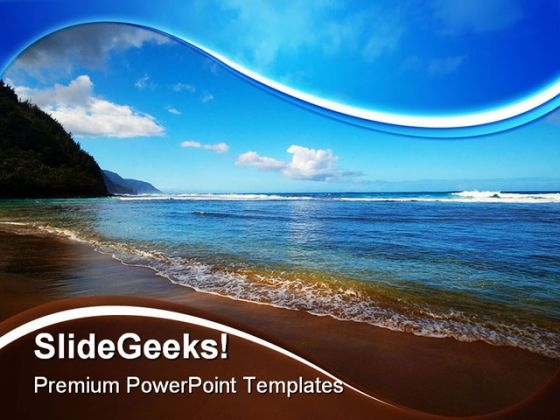 Beach Beauty PowerPoint Template 1110