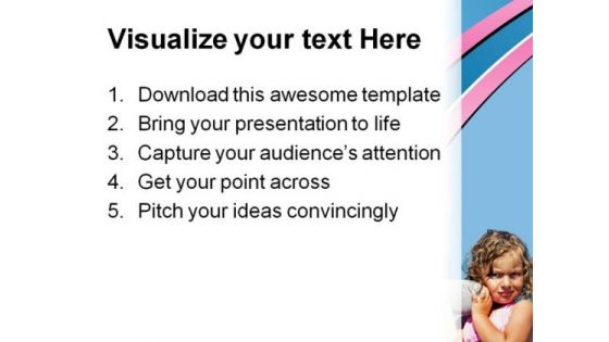 Beach Girl Holidays PowerPoint Template 0910