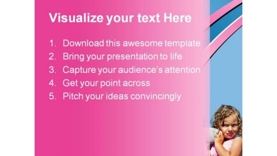 Beach Girl Holidays PowerPoint Template 0910