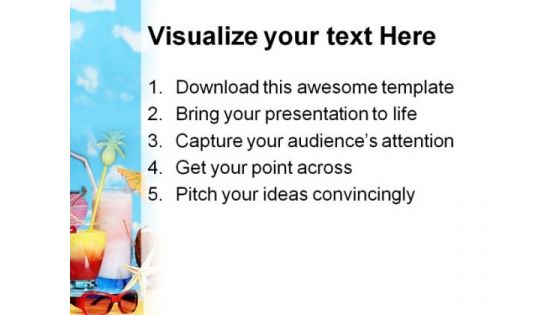 Beach Holidays PowerPoint Template 0810