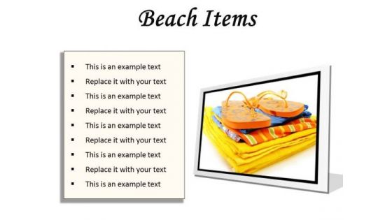 Beach Items01 Holidays PowerPoint Presentation Slides F