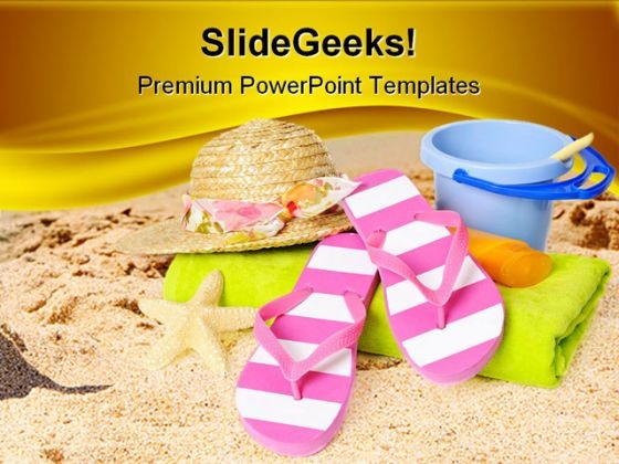 Beach Items Holidays PowerPoint Themes And PowerPoint Slides 0511