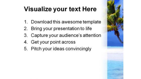 Beach Nature PowerPoint Template 0510