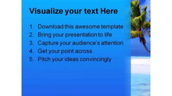 Beach Nature PowerPoint Template 0510