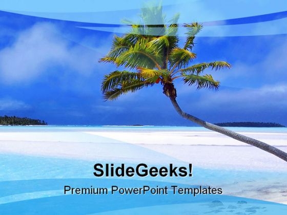 Beach Nature PowerPoint Template 0510