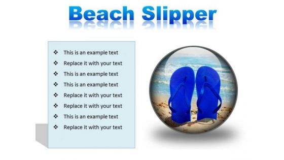 Beach Slipper Holidays PowerPoint Presentation Slides C