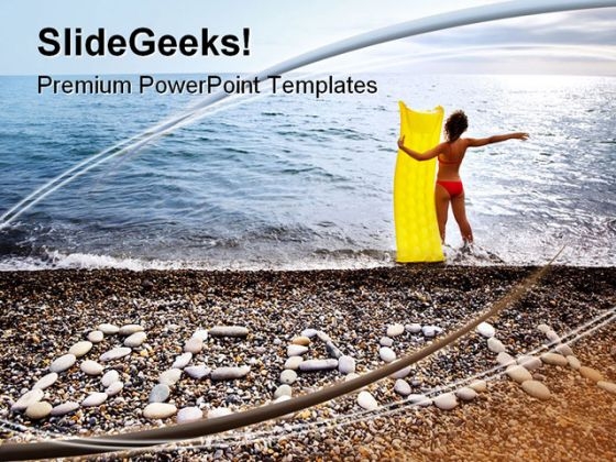 Beach Vacation PowerPoint Template 0910