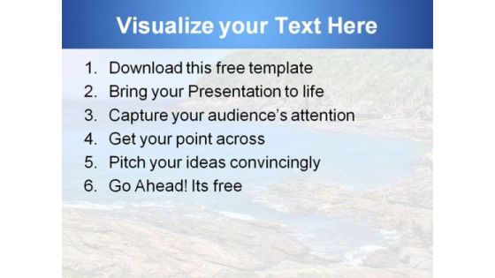 Beautiful Beach Scene PowerPoint Template