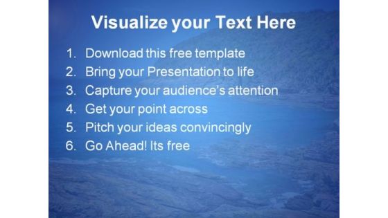 Beautiful Beach Scene PowerPoint Template
