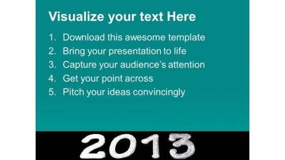 Beautiful Background Theme For New Year 2013 PowerPoint Templates Ppt Backgrounds For Slides 0613