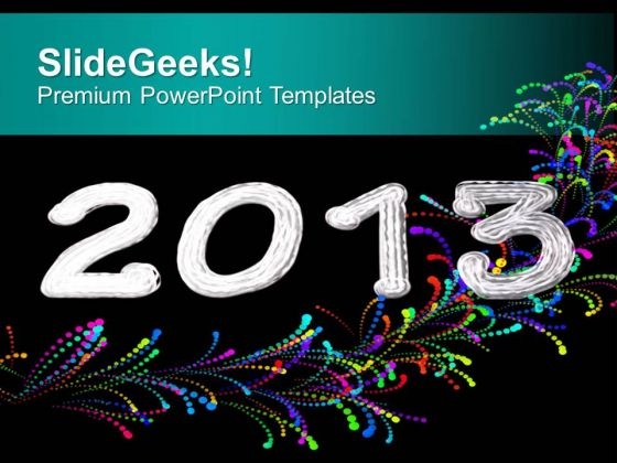 Beautiful Background Theme For New Year 2013 PowerPoint Templates Ppt Backgrounds For Slides 0613