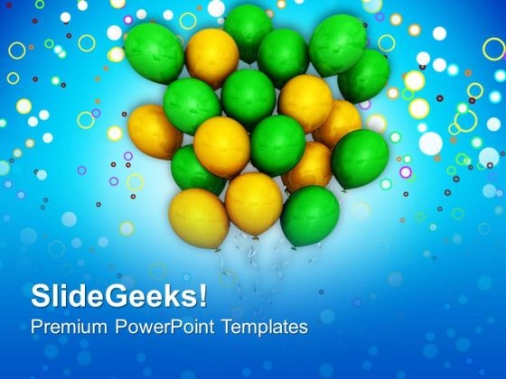 Beautiful Balloons Celebration Theme PowerPoint Templates Ppt Backgrounds For Slides 0413