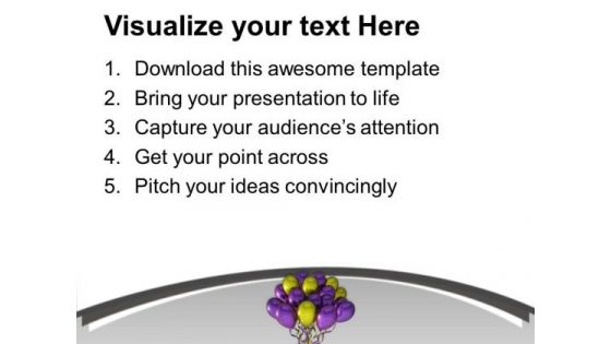 Beautiful Balloons For Celebration Theme PowerPoint Templates Ppt Backgrounds For Slides 0413