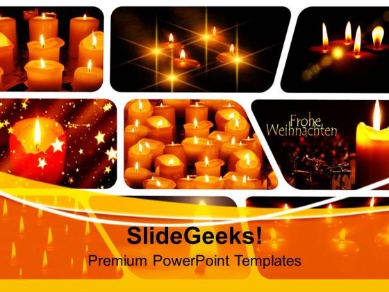 Beautiful Candles For Light In Festival Theme PowerPoint Templates Ppt Backgrounds For Slides 0613