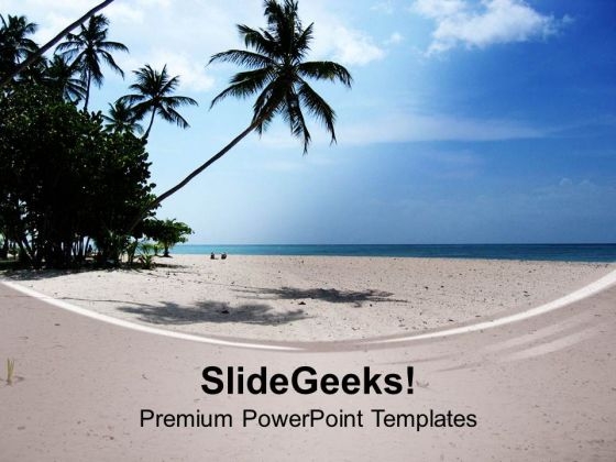 Beautiful Lonely Beach PowerPoint Templates Ppt Backgrounds For Slides 0513