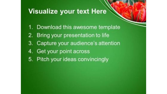 Beautiful Red Flowers Garden PowerPoint Templates And PowerPoint Themes 0512