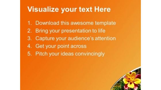 Beautiful Spring Flowers For Joy PowerPoint Templates Ppt Backgrounds For Slides 0613