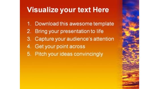 Beautiful Sunset Beach PowerPoint Templates And PowerPoint Backgrounds 0511