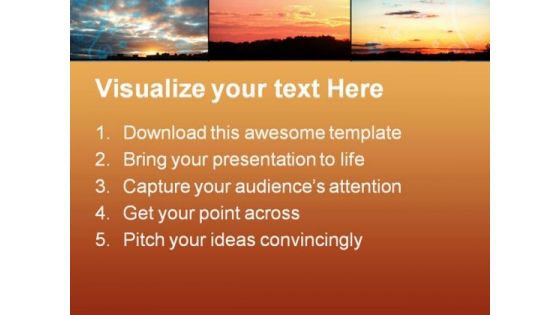 Beautiful Sunsets Nature PowerPoint Themes And PowerPoint Slides 0511