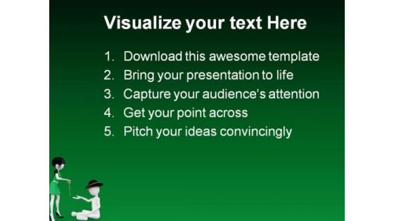 Beggar Begging Metaphor PowerPoint Backgrounds And Templates 0111