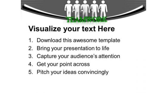 Believe In Team Efforts For Financial Growth PowerPoint Templates Ppt Backgrounds For Slides 0713